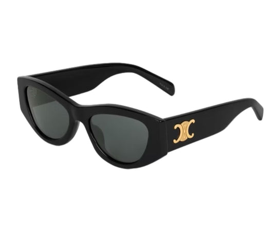 Celine TRIOMPHE CL 40308U 01A Shiny Black/Grey Geometric Women's Sunglasses