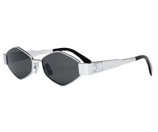 Celine CL40254U 16A Metal Triomphe Silver Gray
