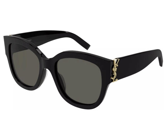 Saint Laurent SL M95/F 001 Black Gold Dark Grey Lenses Sunglasses