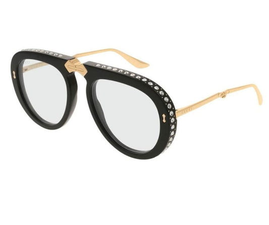 Gucci GG0307S 002 Clear Crystal Sunglasses