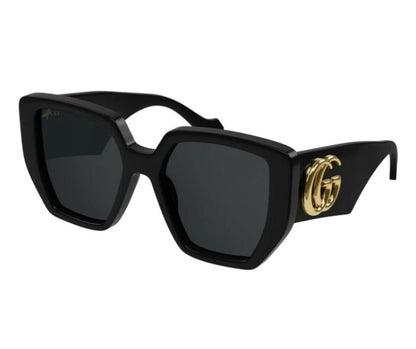 Gucci GG 0956S-003 Black/Gray Oversized Geometric Women's Sunglasses