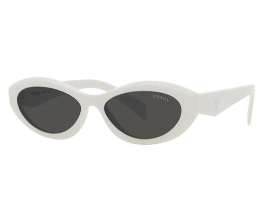 Prada PR26Z 17K-08Z WHITE/DARK GREY Sunglasses  oversized square frame