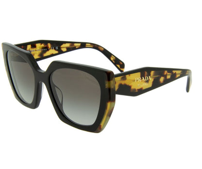 PRADA MONOCHROME PR 15WS Black Medium Tortoise/Grey Shaded (389-0A7) Sunglasses
