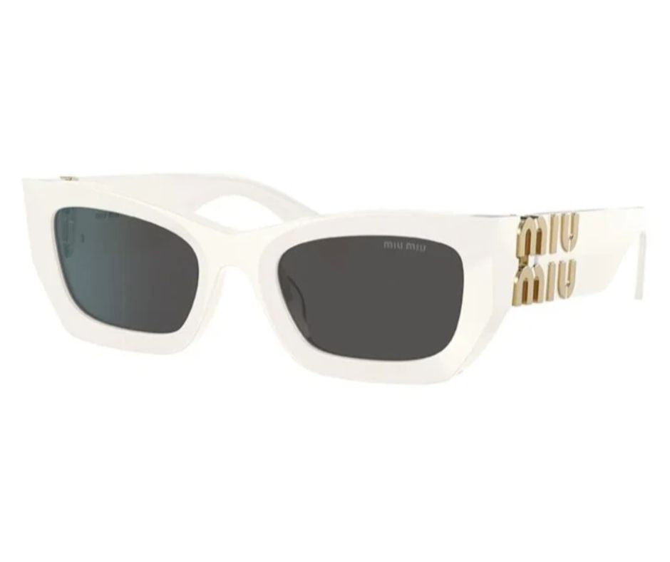 MIU MIU MU 09WS 1425S0 White Grey Women's 53 mm Sunglasses