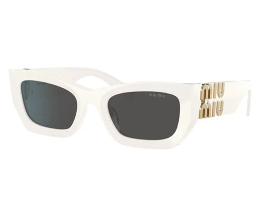 MIU MIU MU 09WS 1425S0 White Grey Women's 53 mm Sunglasses
