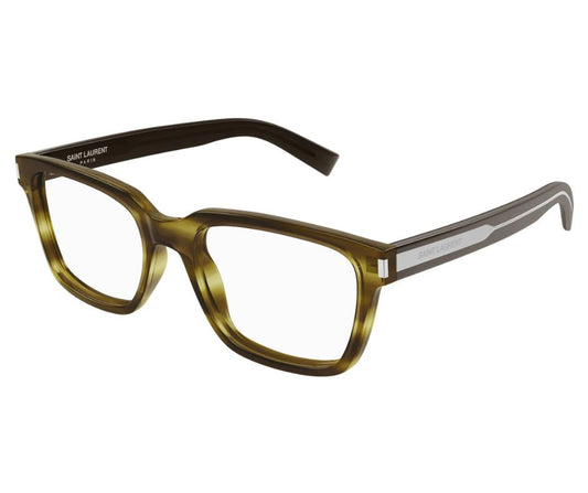 Saint Laurent SL 621 006 54 Eyeglasses Havana Crystal Transparent