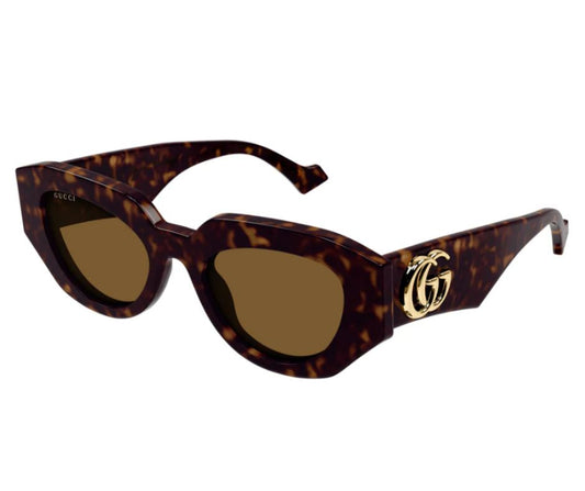 Gucci GG1421S 002 Sunglasses Women Havana 51mm New 100% Authentic
