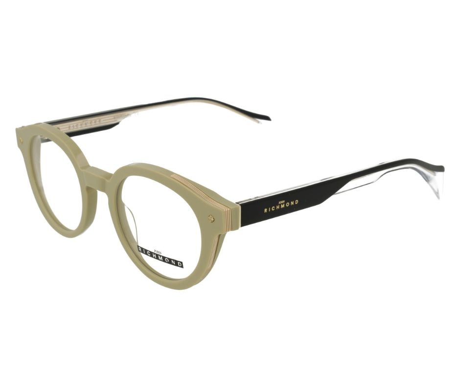 John Richmond RIV.206.05 Olive & Black Round Optical Glasses