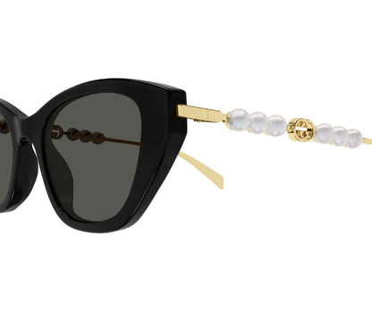 Gucci Emblem GG1968S 001 50-19 Black-Gold-Grey Sunglasses