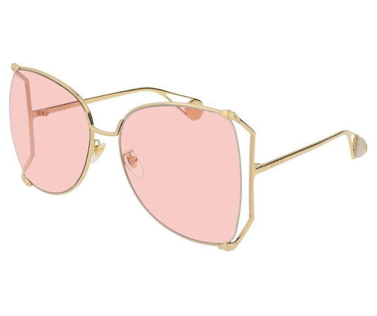 Gucci Ladies Sunglasses GG0252S 004 Pink