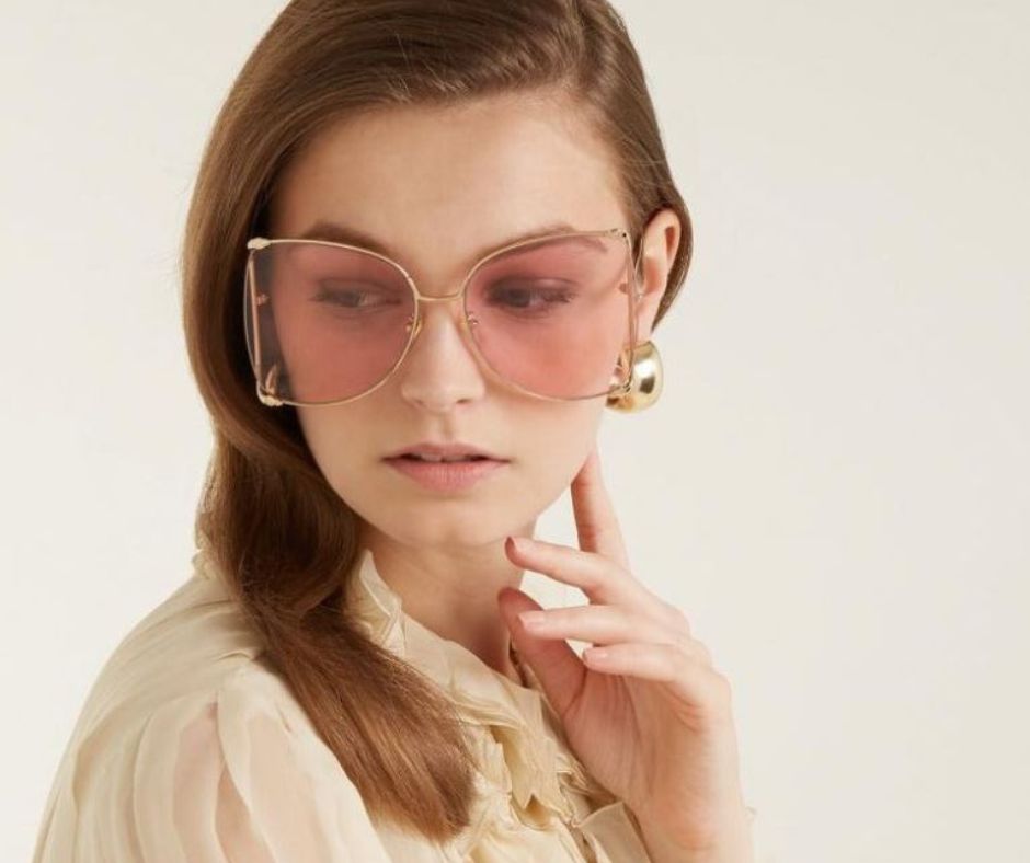 Gucci Ladies Sunglasses GG0252S 004 Pink