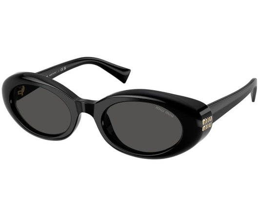 Miu Miu MU B09S 16K08Z Oval Sunglasses in Black