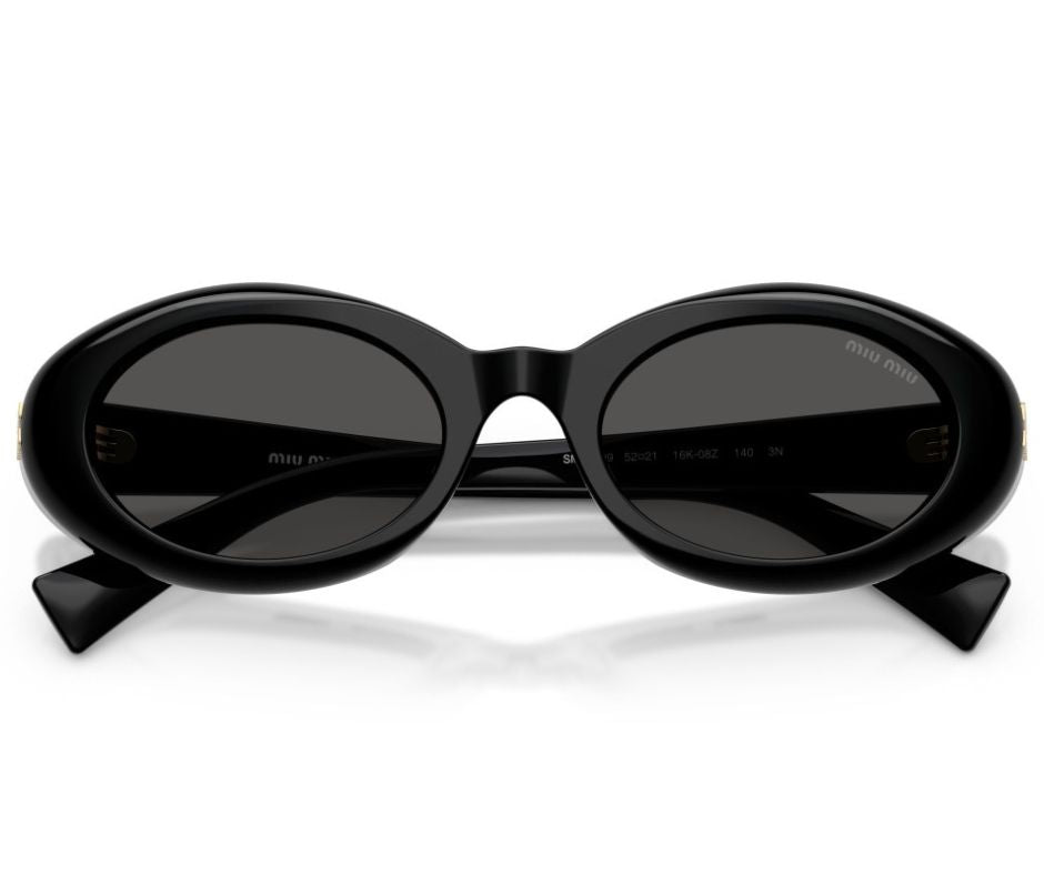 Miu Miu MU B09S 16K08Z Oval Sunglasses in Black