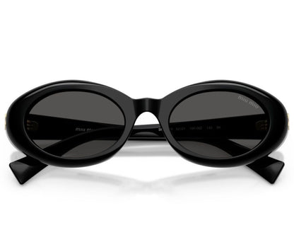 Miu Miu MU B09S 16K08Z Oval Sunglasses in Black