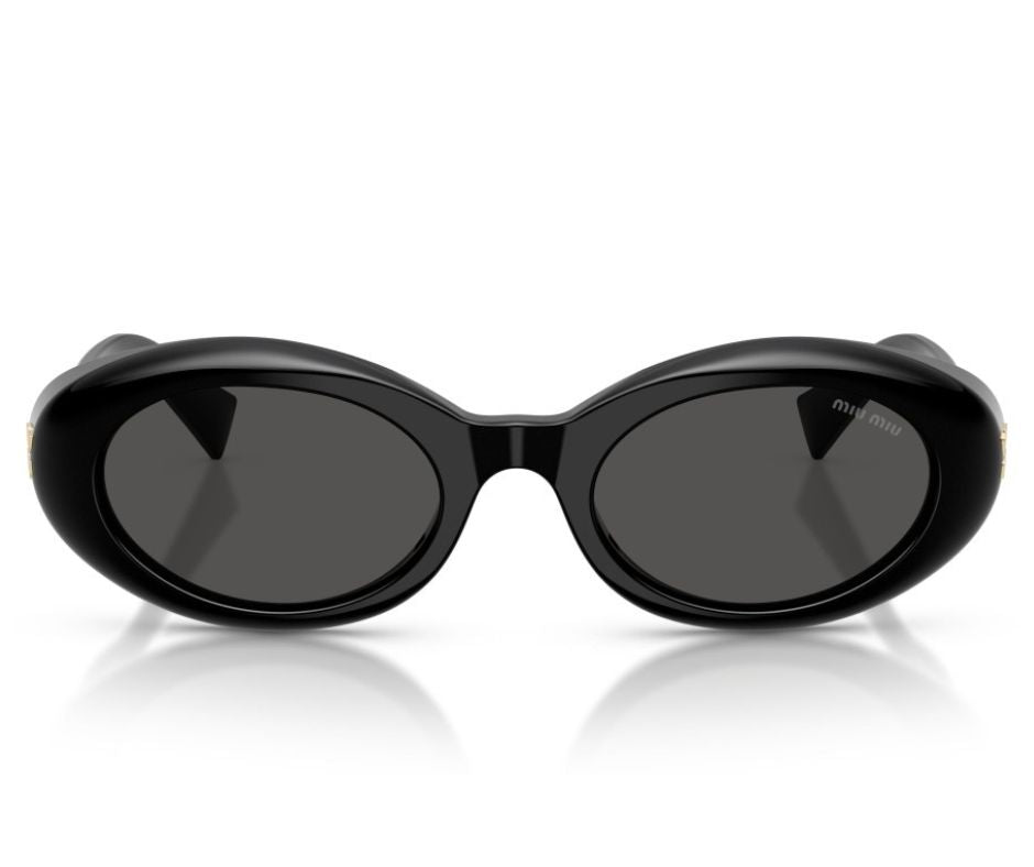 Miu Miu MU B09S 16K08Z Oval Sunglasses in Black