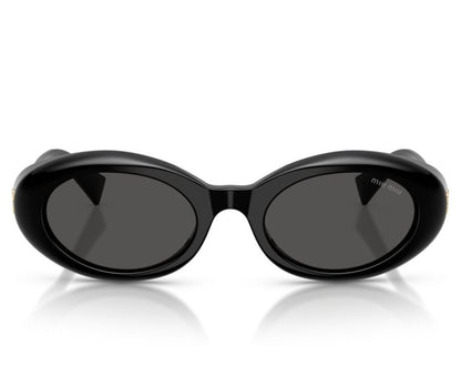 Miu Miu MU B09S 16K08Z Oval Sunglasses in Black