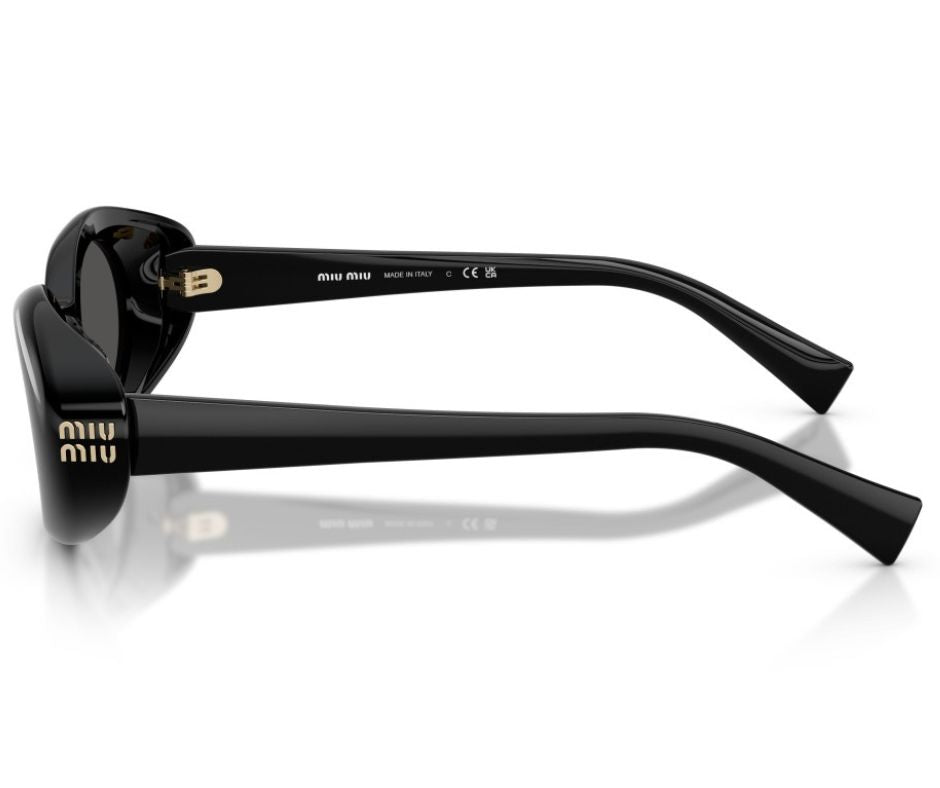 Miu Miu MU B09S 16K08Z Oval Sunglasses in Black