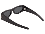 Saint Laurent Sunglasses SL-M140/F-001 Rectangle Black Frame Grey Lens - ModaBlvck