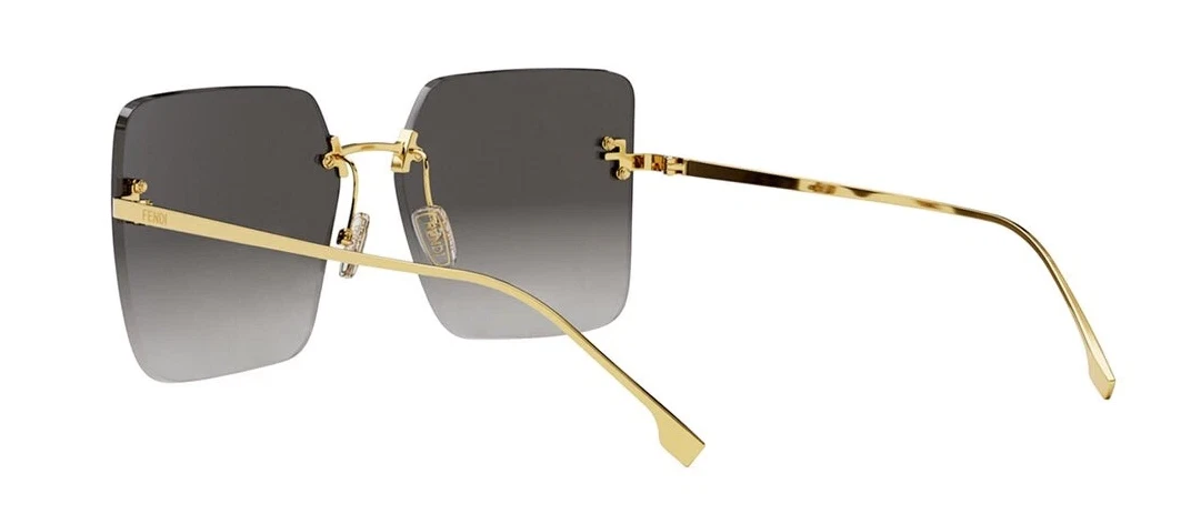 FENDI FE4082US 30B Crystal Endura Gold Gradient Smoke Lens Women Sunglasses
