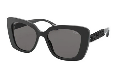 Chanel CH 5422 B C501T8 Black Dark Grey Polarized Lens Sunglasses New Authentic
