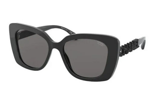 Chanel CH 5422 B C501T8 Black Dark Grey Polarized Lens Sunglasses New Authentic