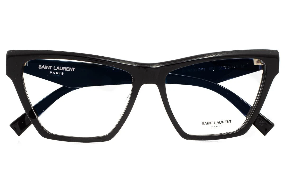 Saint Laurent SL-M103-OPT 001 Eyeglasses Women's Black Full Rim Cat Eye 58mm