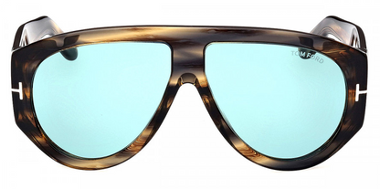 Tom Ford BRONSON FT 1044 Striped Brown/Blue 56V Sunglasses New 60mm