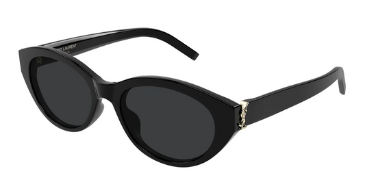 Saint Laurent SL M148 001 Sunglasses Women's Black/Grey Full Rim Oval Shape 54mm