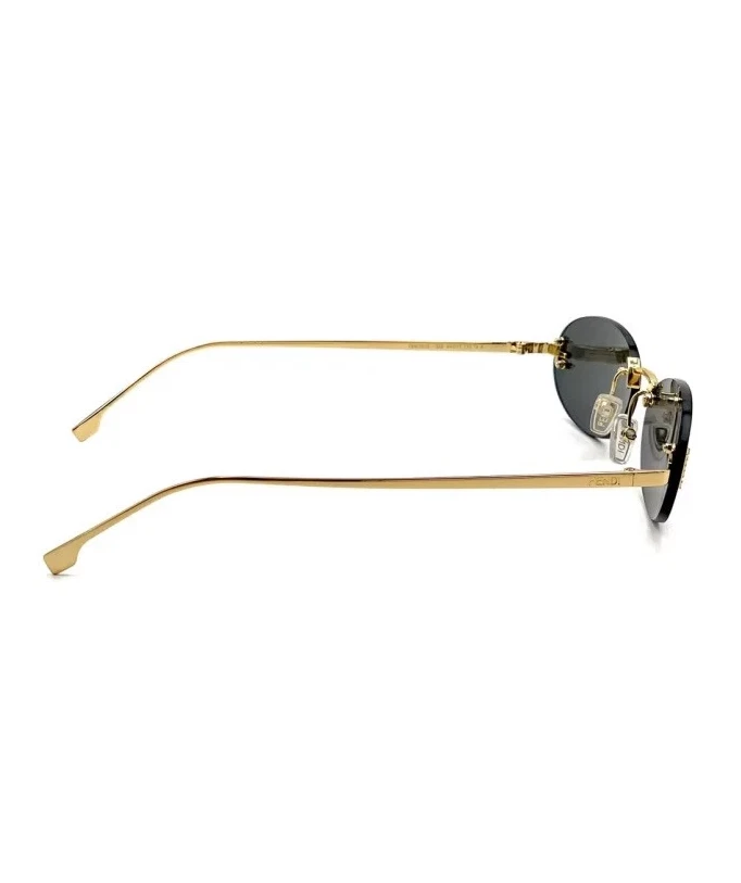 FENDI First FE4075US 30A Shiny Crystal Endura Gold Grey Lens Women Sunglasses