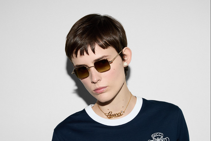 Gucci GG1813S 002 Sunglasses Men's Gold/Brown Square Shape 41mm Gucci GG1813S 002 Sunglasses Men's Gold/Brown Square Shape 41mm