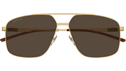 Gucci GG1676S Sunglasses Male Gold 60mm New 100% Authentic