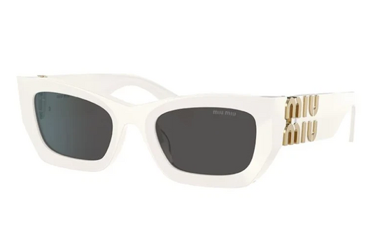 MIU MIU MU 09WS 1425S0 White Grey Women's 53 mm Sunglasses