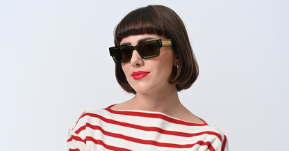 SAINT LAURENT SL 572 005 Green Brown Unisex Medium 50 mm Sunglasses
