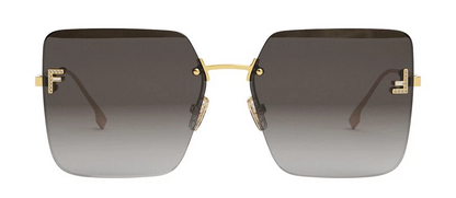 FENDI FE4082US 30B Crystal Endura Gold Gradient Smoke Lens Women Sunglasses