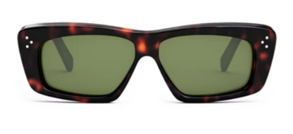 Celine Bold 3 Dots CL40259I 52N Shiny Dark Havana/Green