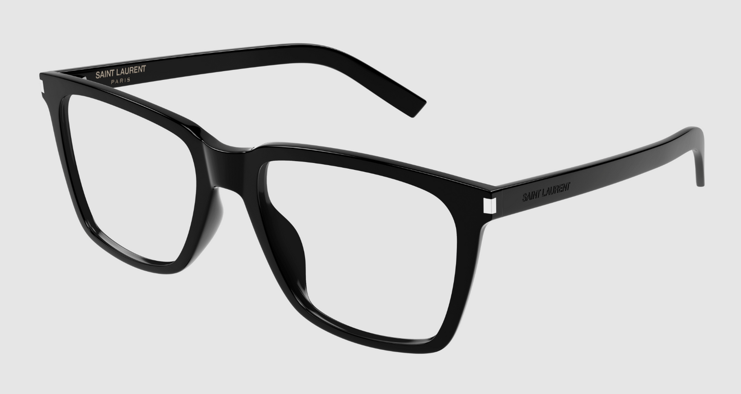 Authentic Saint Laurent Eyeglasses SL717 SLIM 001 Black Full Rim Glasses 54MM