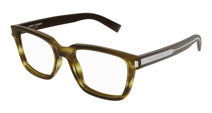 Saint Laurent SL 621 006 54 Eyeglasses Havana Crystal Transparent