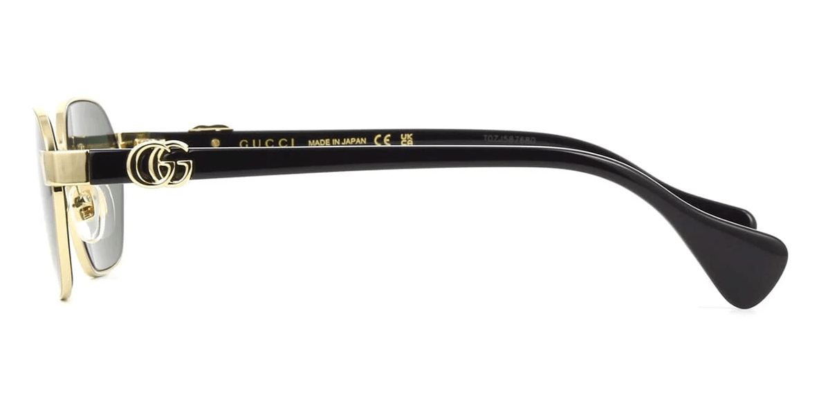 Gucci GG1593S 001 Gold-Black-Grey - ModaBlvck