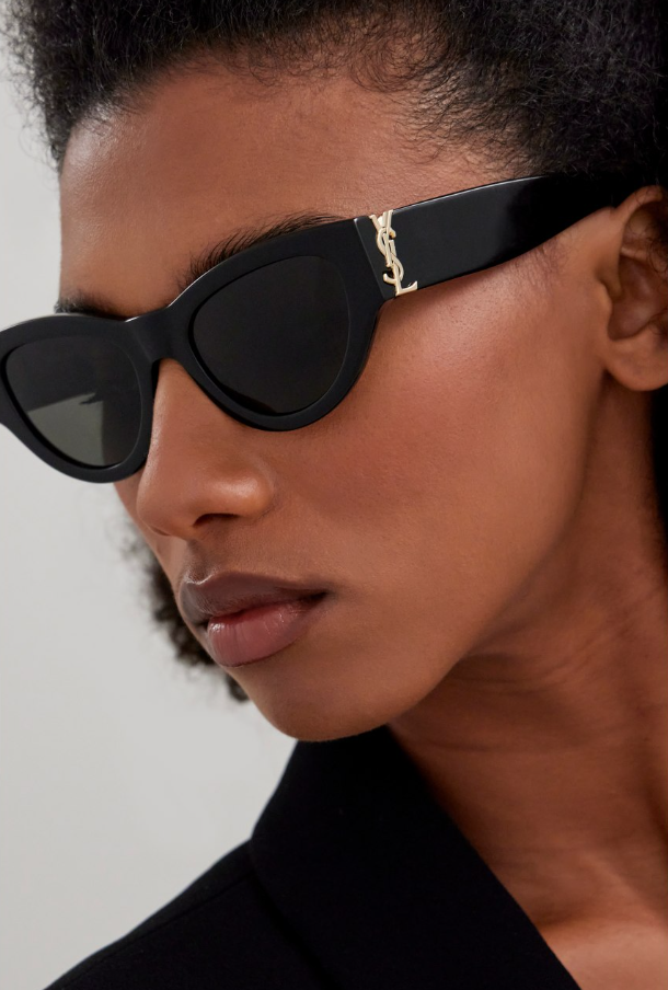 SAINT LAURENT SL M94 001 Black Cat Eye 53 mm Women's Sunglasses