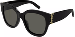 Saint Laurent SL M95/F 001 Black Gold Dark Grey Lenses Sunglasses - ModaBlvck