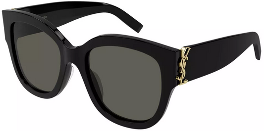 Saint Laurent SL M95/F 001 Black Gold Dark Grey Lenses Sunglasses