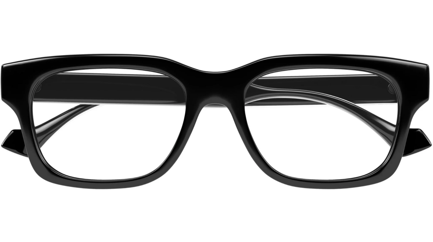 Gucci GG1731O 001 Eyeglasses Frame Men's Black Full Rim Rectangle Shape 54mm