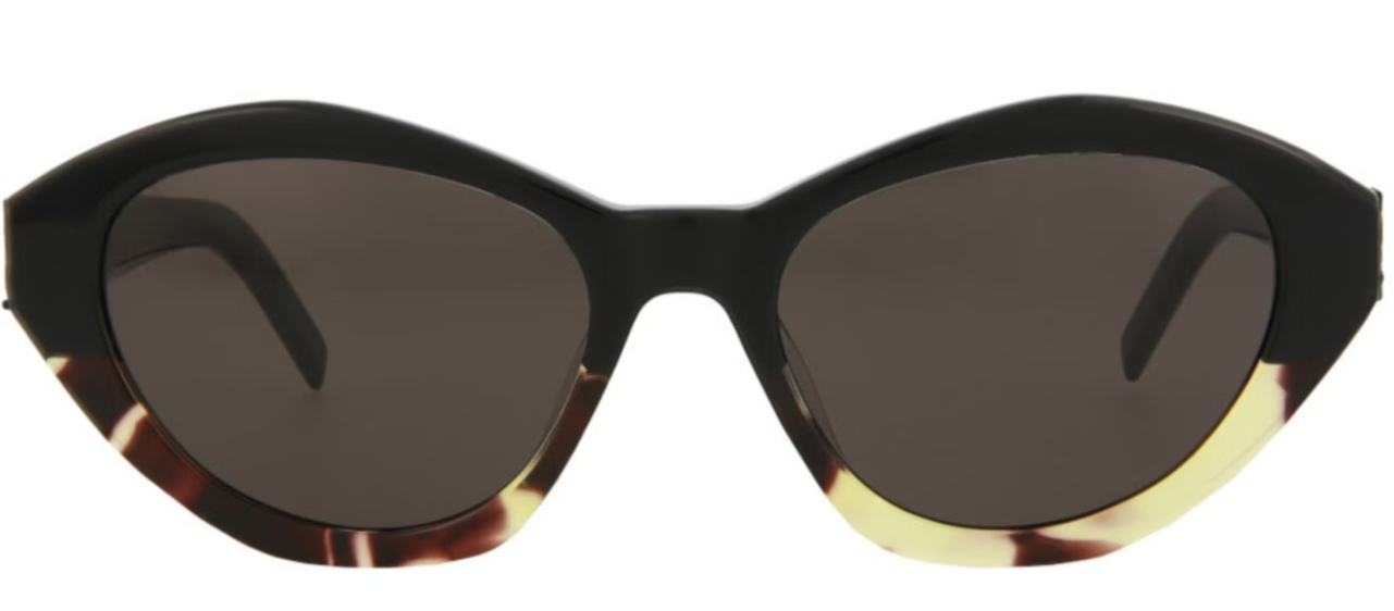 Saint Laurent SL M60-004 Havana/Black/Black Cat Eye Sunglasses