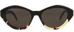 Saint Laurent SL M60-004 Havana/Black/Black Cat Eye Sunglasses - ModaBlvck