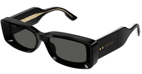 Buy Gucci Faceted Rectangular Sunglasses GG1528S 001 Black  display picture 2