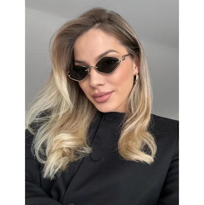 GUCCI GG1604S 002 Gold Brown Lens Rimless Women Sunglasses