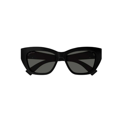 Gucci GG1844SA 001 Sunglasses Women's Black/Grey Lenses Cat Eye Style 55mm