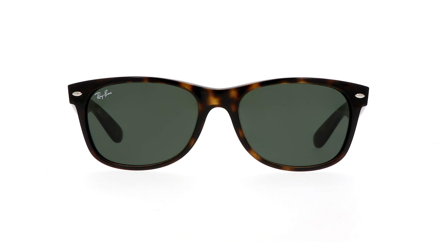 Ray-Ban New Wayfarer Tortoise/Green Classic G-15 55 mm Sunglasses RB2132 902L 55