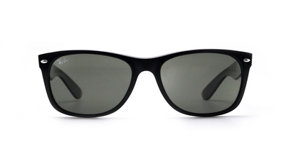 Ray-Ban New Wayfarer Polished Black/G15 Green 55 mm Sunglasses RB2132 901L 55-18