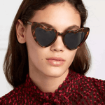 Saint Laurent Sl181 LOULOU 006 Havana Heart Sunglasses Authentic - ModaBlvck